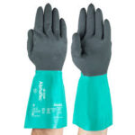 Ansell AlphaTec® 58‑535W Chemical Resistant Gloves with Enhanced Grip & Long Cuff Supplier in Dubai UAE and Saudi Arabia KSA