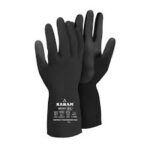 KARAM HS161 Flocked Liner With Neoprene Latex Blended Coating Gloves Supplier in Dubai UAE and Saudi Arabia KSA
