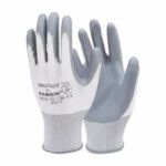 KARAM HS31 White Liner With Grey Nitrile Coating Safety Gloves Supplier in Dubai UAE and Saudi Arabia KSA
