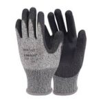KARAM HS51 HPPE Glass Liner With Black PU Coating Safety Gloves Supplier in Dubai UAE and Saudi Arabia KSA
