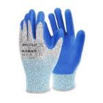 KARAM HS61 HPPE Liner With Blue Latex Coating Gloves Supplier in Dubai UAE and Saudi Arabia KSA